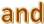 and